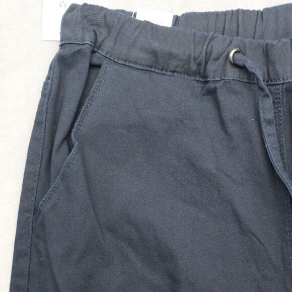 American BAZI Pants Womens M Navy Blue High Rise Slash Pocket Drawstring Jogger - Picture 12 of 16